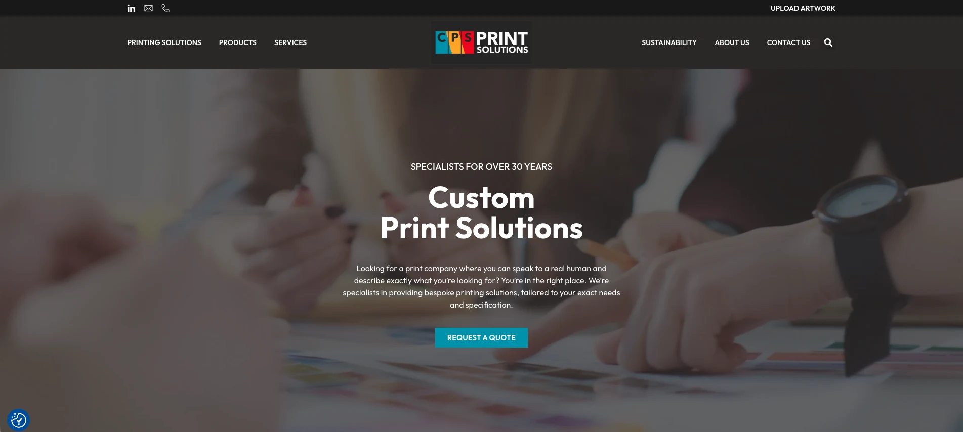 CPS Print Solutions website screenshot