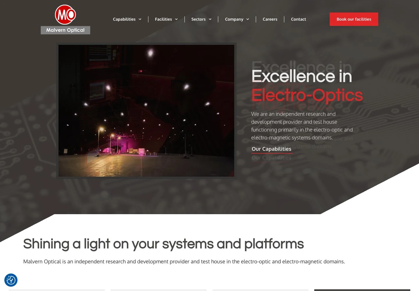 Malvern Optical website screenshot