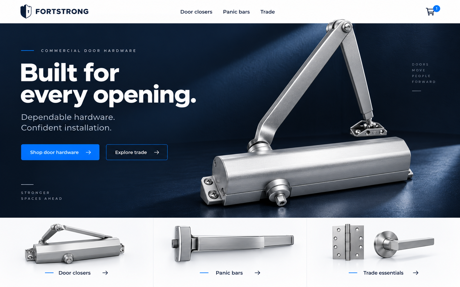 Conceptual Fortstrong ecommerce design
